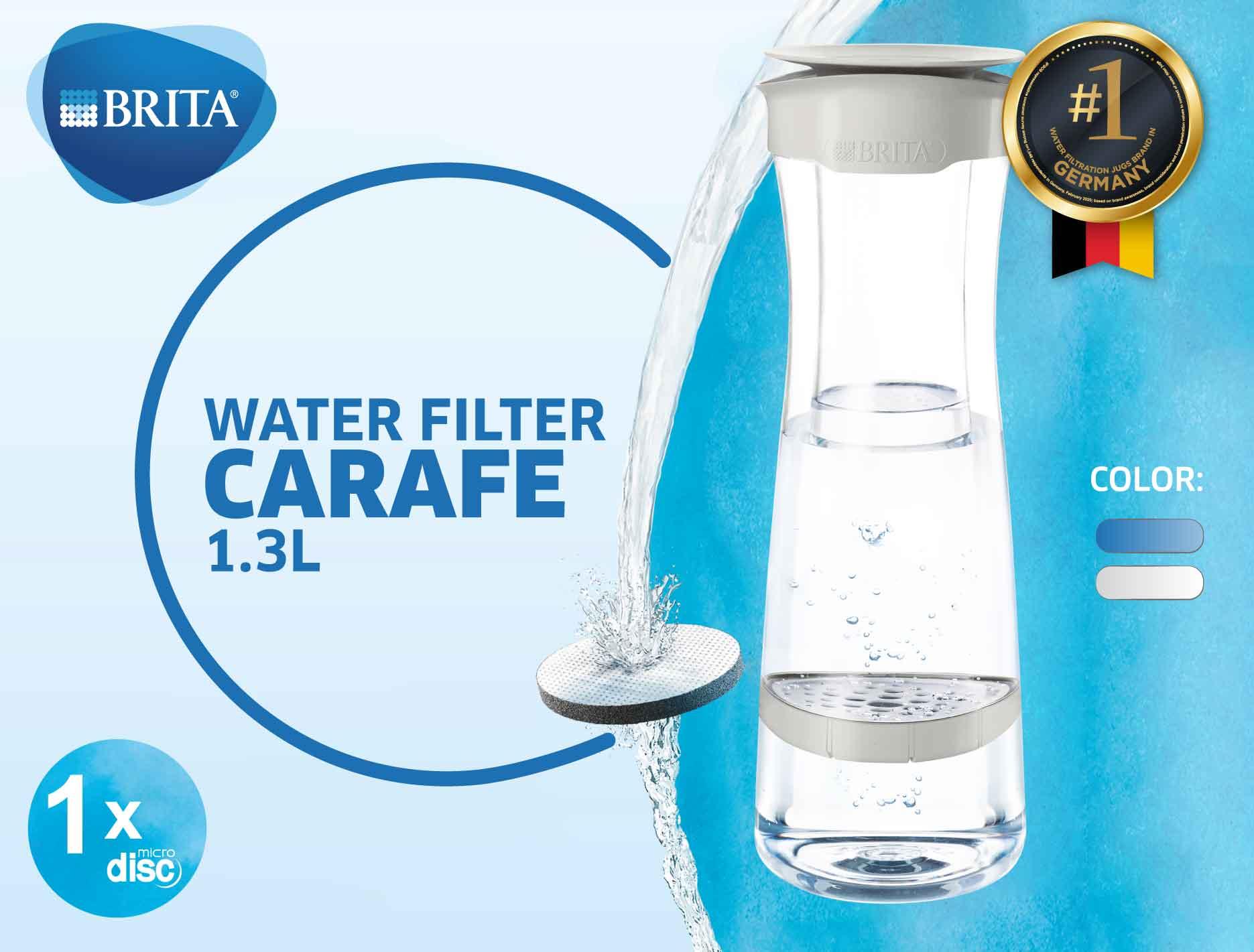 BRITA Fill&Serve Carafe with MicroDisc Filter - White/Graphite