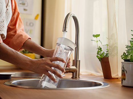 BRITA Bouteille filtrante Gris Foncé, réduit le chlore, le plomb et autres  impuretés organiques pour une eau du robinet plus pure, sans BPA, 1 filtre  MicroDisc inclus : : Cuisine et Maison
