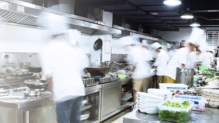 Busy professional kitchen